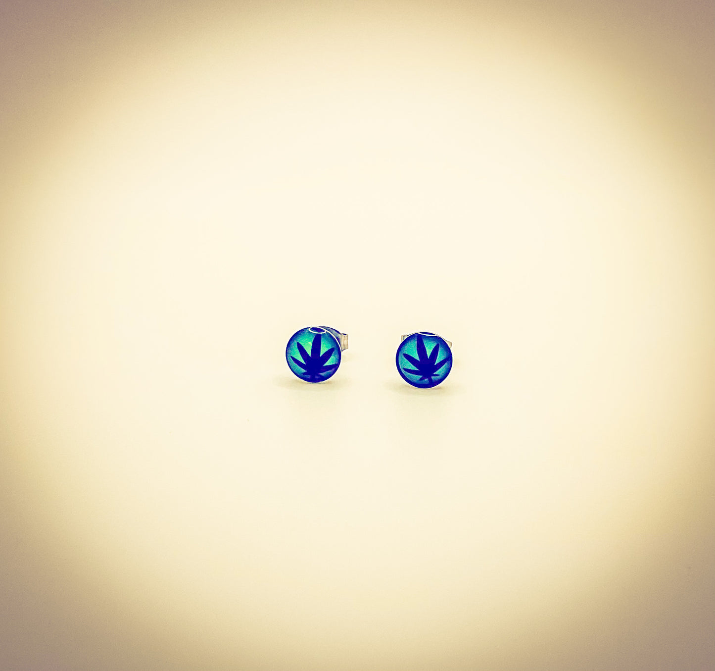 Leaf Button Earrings