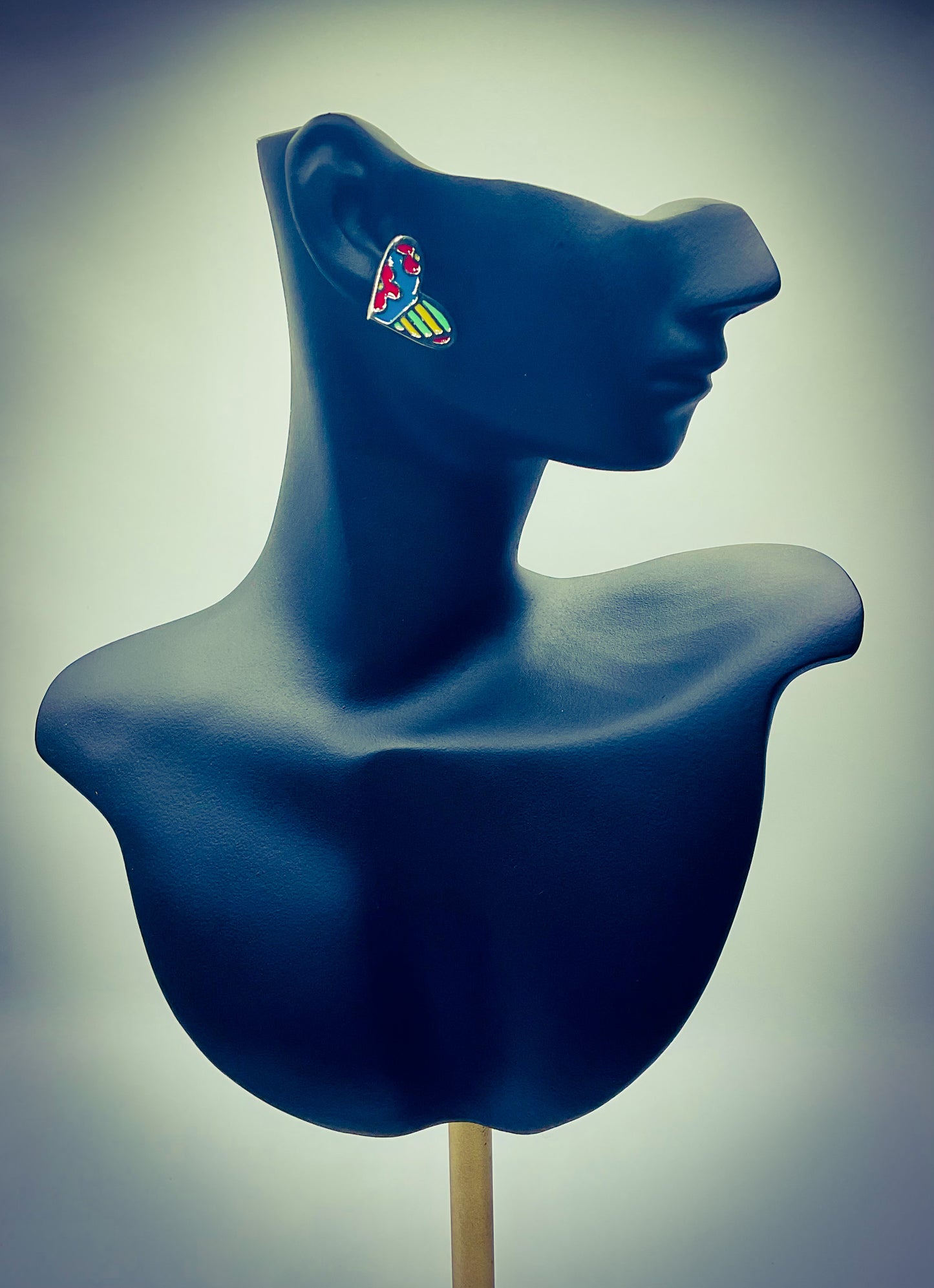 Whimsical Stainless Steel & Enamel Post Back Earrings – 4 Fun Designs