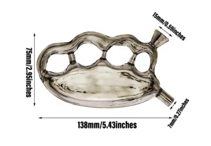 Glass Knuckles Smoking Piece