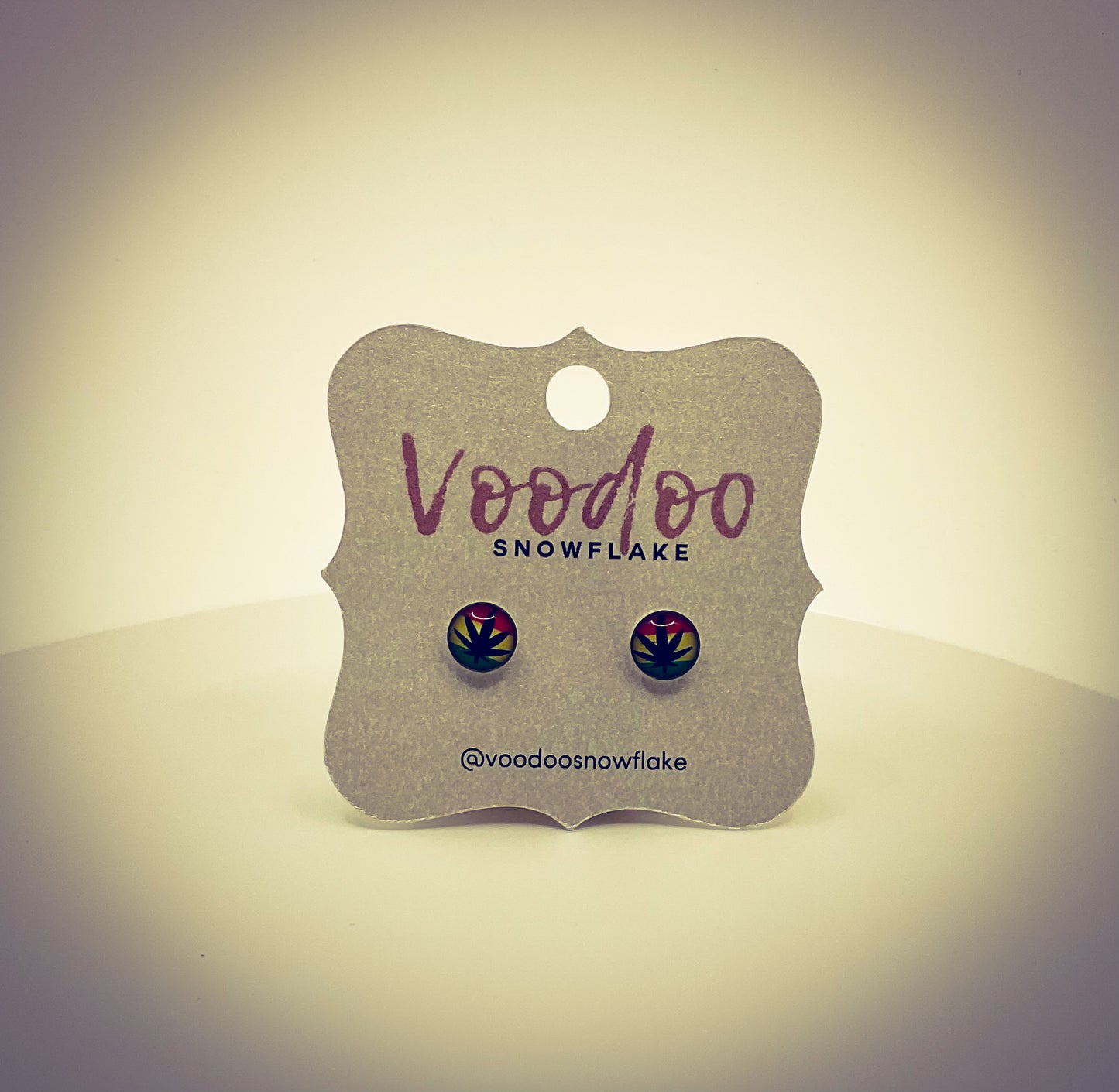 Leaf Button Earrings
