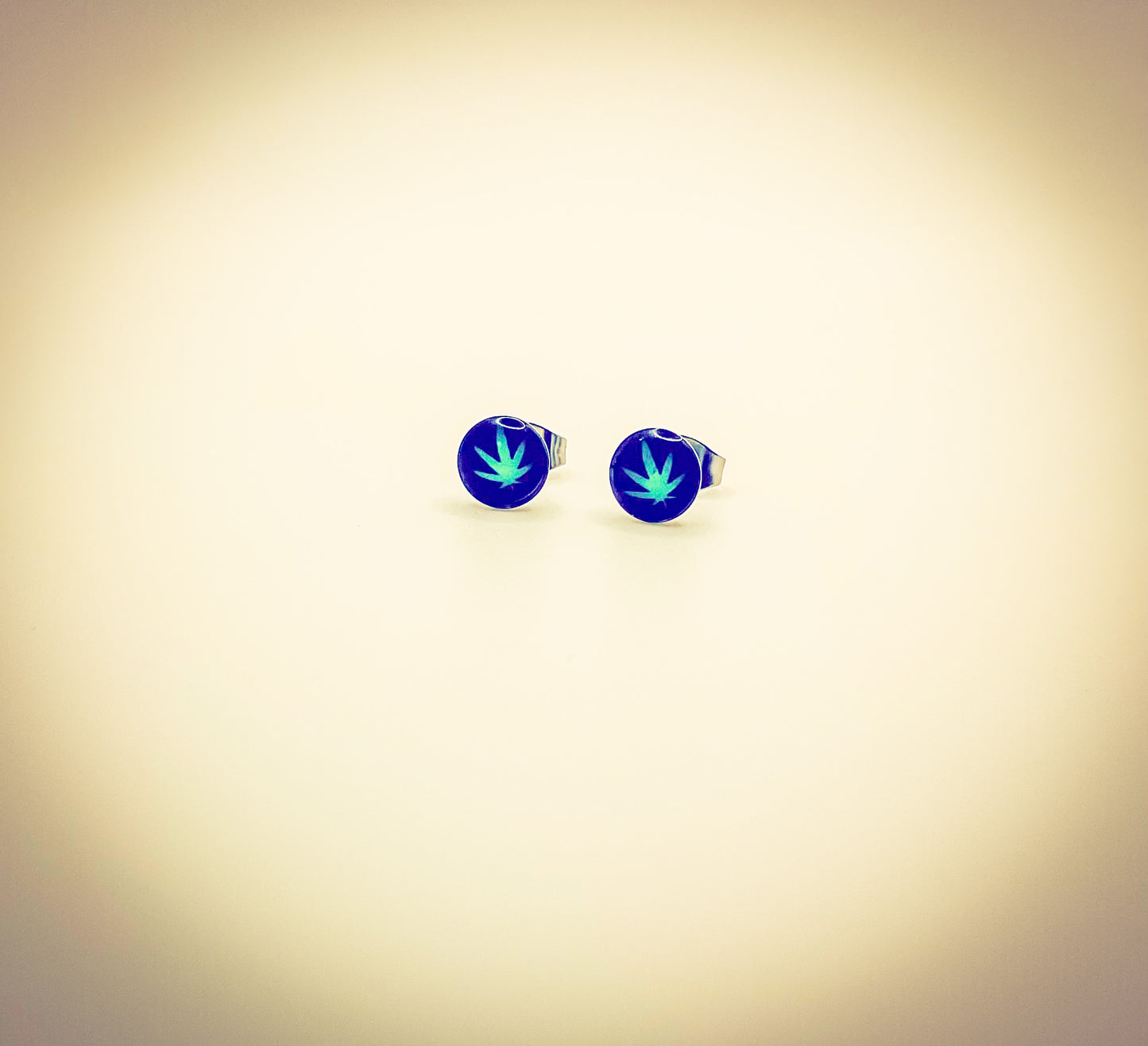 Leaf Button Earrings