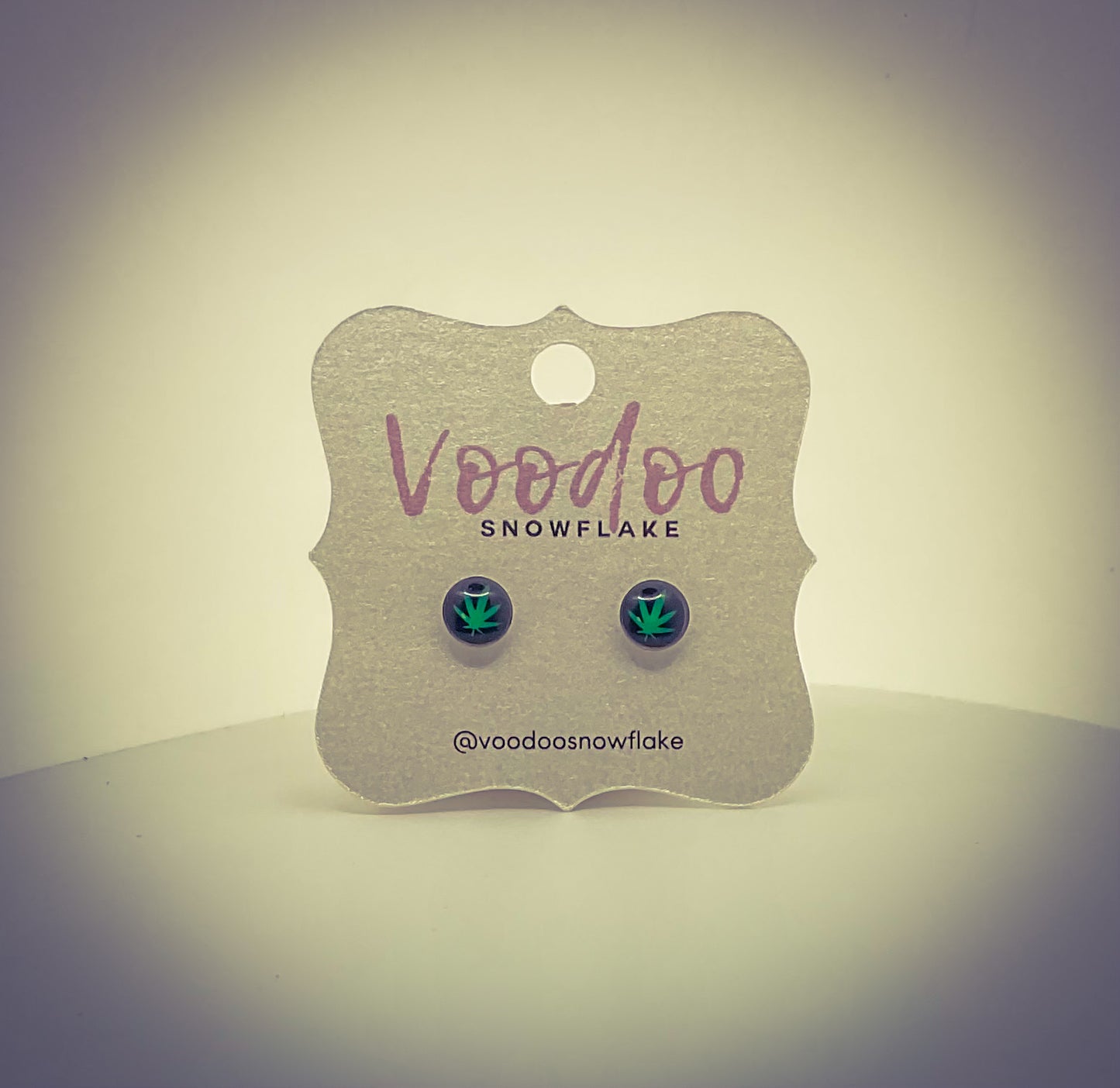 Leaf Button Earrings